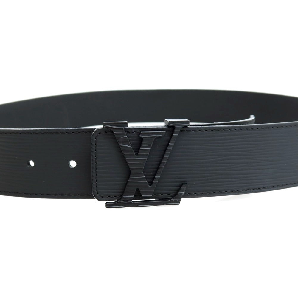 【中古】ルイ ヴィトン LOUIS VUITTON サンチュール・LVイニシャル エピ カーフレザー ベルト ブラック【サイズ90/36】【 状態ランクB 】【 メンズ 】