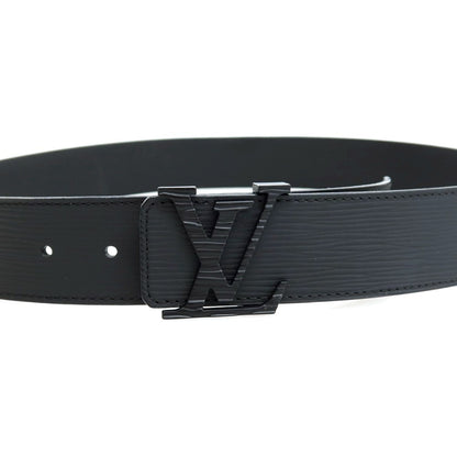 【中古】ルイ ヴィトン LOUIS VUITTON サンチュール・LVイニシャル エピ カーフレザー ベルト ブラック【サイズ90/36】【 状態ランクB 】【 メンズ 】