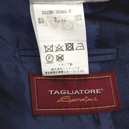 【中古】タリアトーレ TAGLIATORE SARTORIALE ウール 2つボタンスーツ ネイビーブルー【サイズ44】【 状態ランクC 】【 メンズ 】