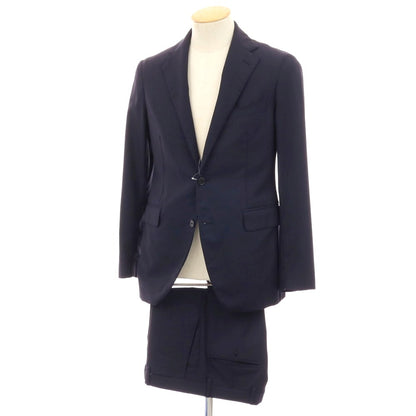 【中古】タリアトーレ TAGLIATORE SARTORIALE ウール シャドウストライプ 2つボタンスーツ ダークネイビー【サイズ44】【 状態ランクB 】【 メンズ 】