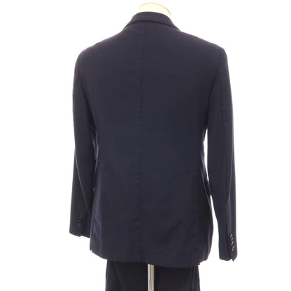 【中古】タリアトーレ TAGLIATORE SARTORIALE ウール シャドウストライプ 2つボタンスーツ ダークネイビー【サイズ44】【 状態ランクB 】【 メンズ 】