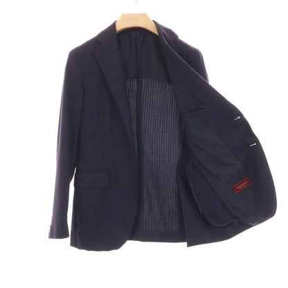 【中古】タリアトーレ TAGLIATORE SARTORIALE ウール シャドウストライプ 2つボタンスーツ ダークネイビー【サイズ44】【 状態ランクB 】【 メンズ 】