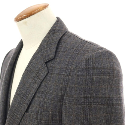 【中古】ポールスミス Paul Smith スリーピース ウール チェック 2つボタンスーツ ダークグレーxダークブラウン【サイズM】【 状態ランクB 】【 メンズ 】