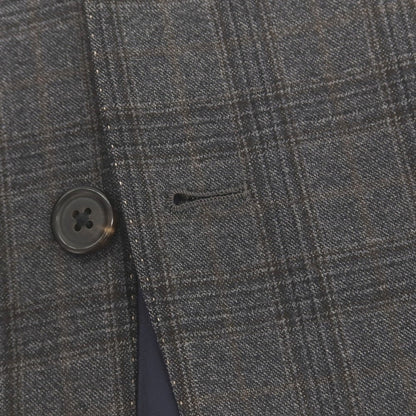 【中古】ポールスミス Paul Smith スリーピース ウール チェック 2つボタンスーツ ダークグレーxダークブラウン【サイズM】【 状態ランクB 】【 メンズ 】