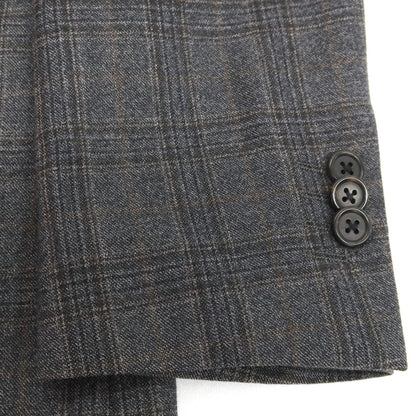 【中古】ポールスミス Paul Smith スリーピース ウール チェック 2つボタンスーツ ダークグレーxダークブラウン【サイズM】【 状態ランクB 】【 メンズ 】