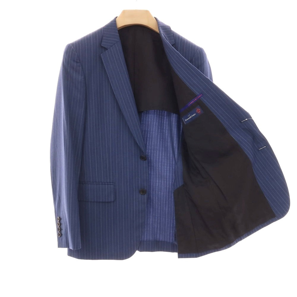 【中古】ポールスミス Paul Smith スリーピース ウール ストライプ 2つボタンスーツ ダークブルー【サイズM】【 状態ランクC 】【 メンズ 】