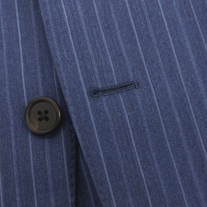 【中古】ポールスミス Paul Smith スリーピース ウール ストライプ 2つボタンスーツ ダークブルー【サイズM】【 状態ランクC 】【 メンズ 】