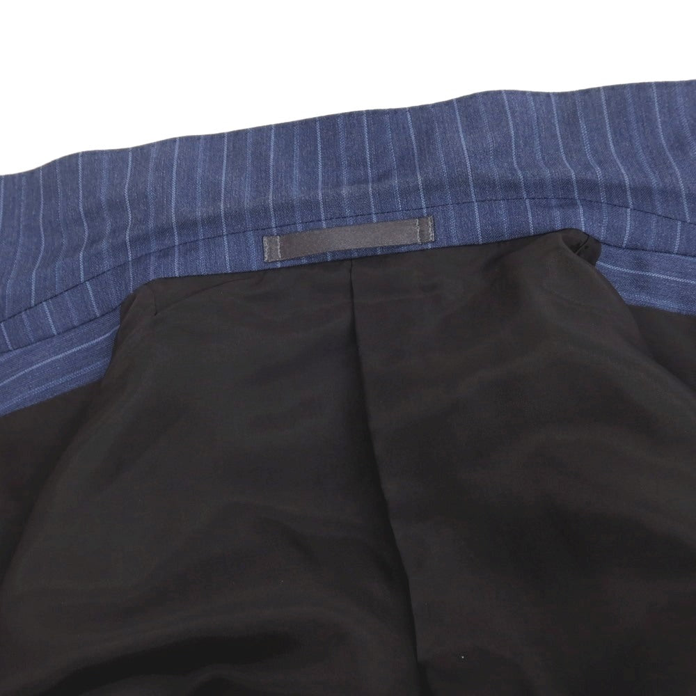 【中古】ポールスミス Paul Smith スリーピース ウール ストライプ 2つボタンスーツ ダークブルー【サイズM】【 状態ランクC 】【 メンズ 】