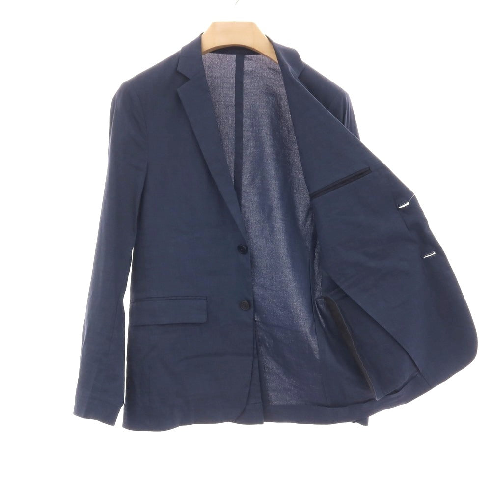 【中古】セオリー theory ストレッチ リネンレーヨン 2つボタンスーツ ネイビー【サイズ上36/下29】【 状態ランクD 】【 メンズ 】