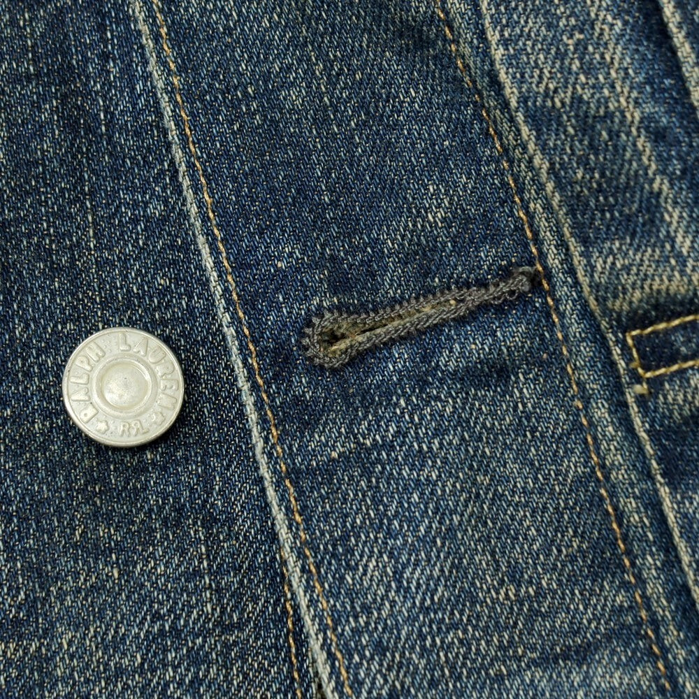 【中古】ダブルアールエル RRL DOUBLE RL O74 コットン デニムジャケット ネイビー【サイズXS】【 状態ランクB 】【 メンズ 】