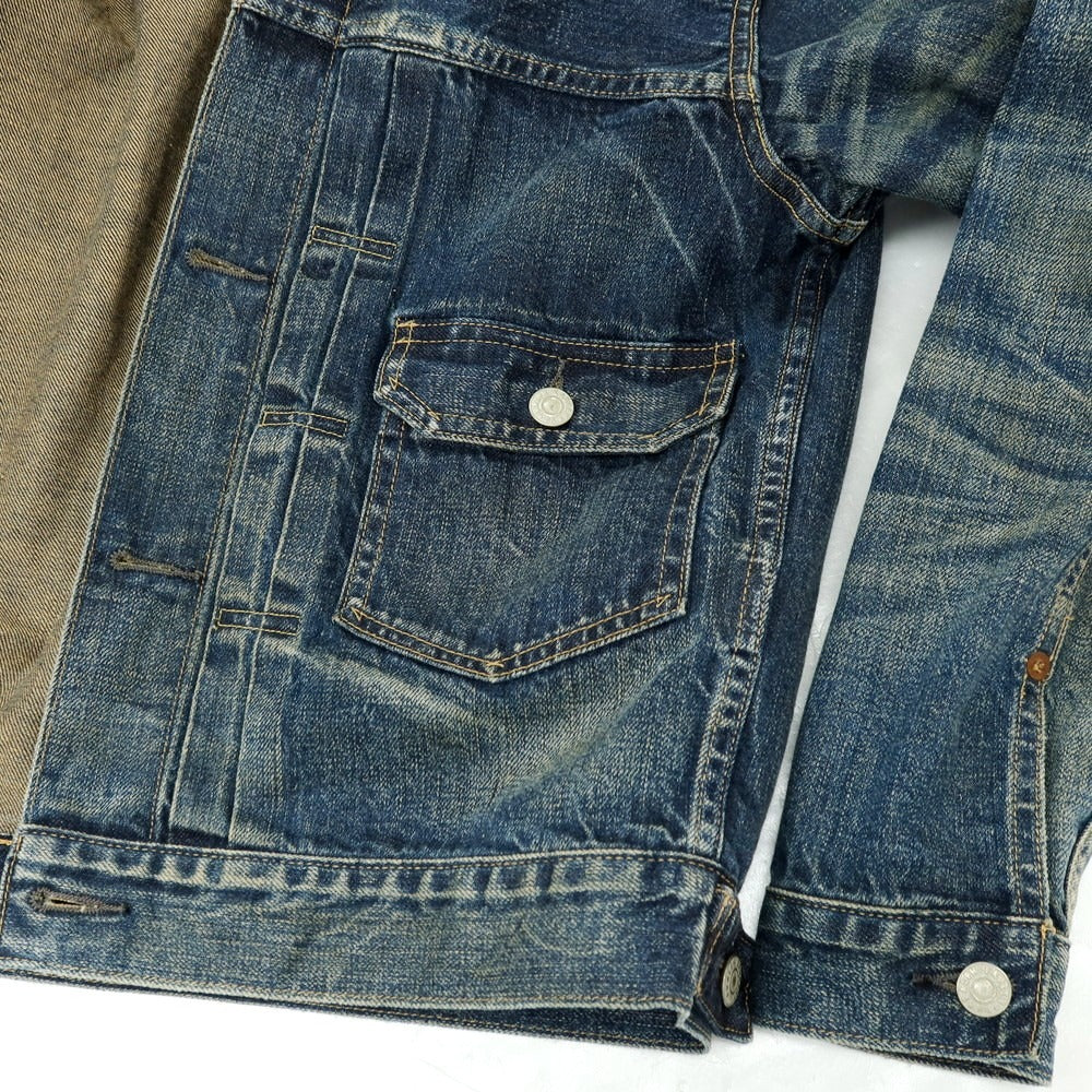 【中古】ダブルアールエル RRL DOUBLE RL O74 コットン デニムジャケット ネイビー【サイズXS】【 状態ランクB 】【 メンズ 】