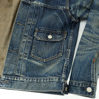 【中古】ダブルアールエル RRL DOUBLE RL O74 コットン デニムジャケット ネイビー【サイズXS】【 状態ランクB 】【 メンズ 】