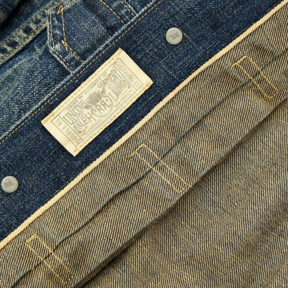 【中古】ダブルアールエル RRL DOUBLE RL O74 コットン デニムジャケット ネイビー【サイズXS】【 状態ランクB 】【 メンズ 】