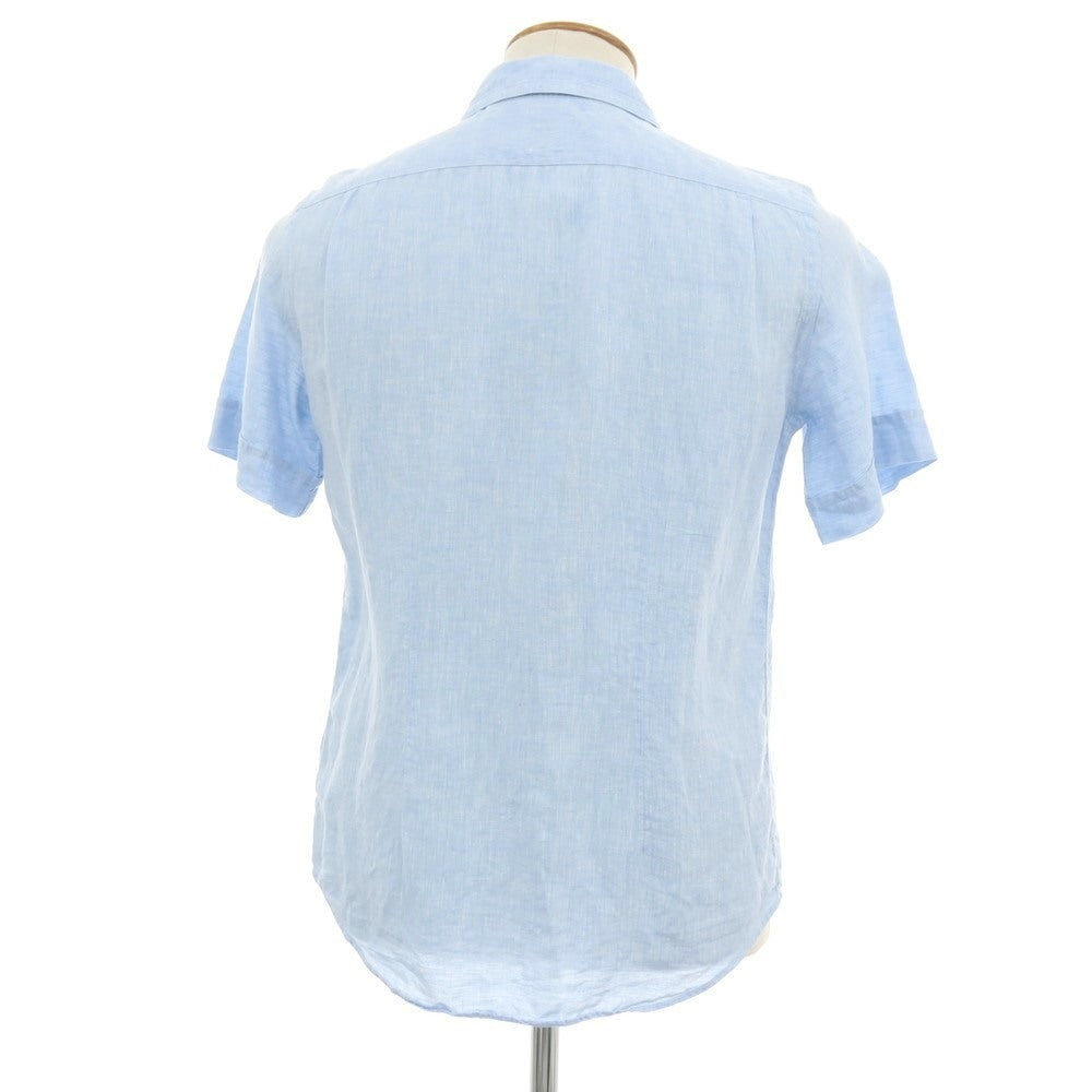 【SALE30%OFF/返品不可】【中古】ポールスミス Paul Smith リネン ショートカラー 半袖シャツ ライトブルー【 サイズＭ 】【 状態ランクC 】【 メンズ 】