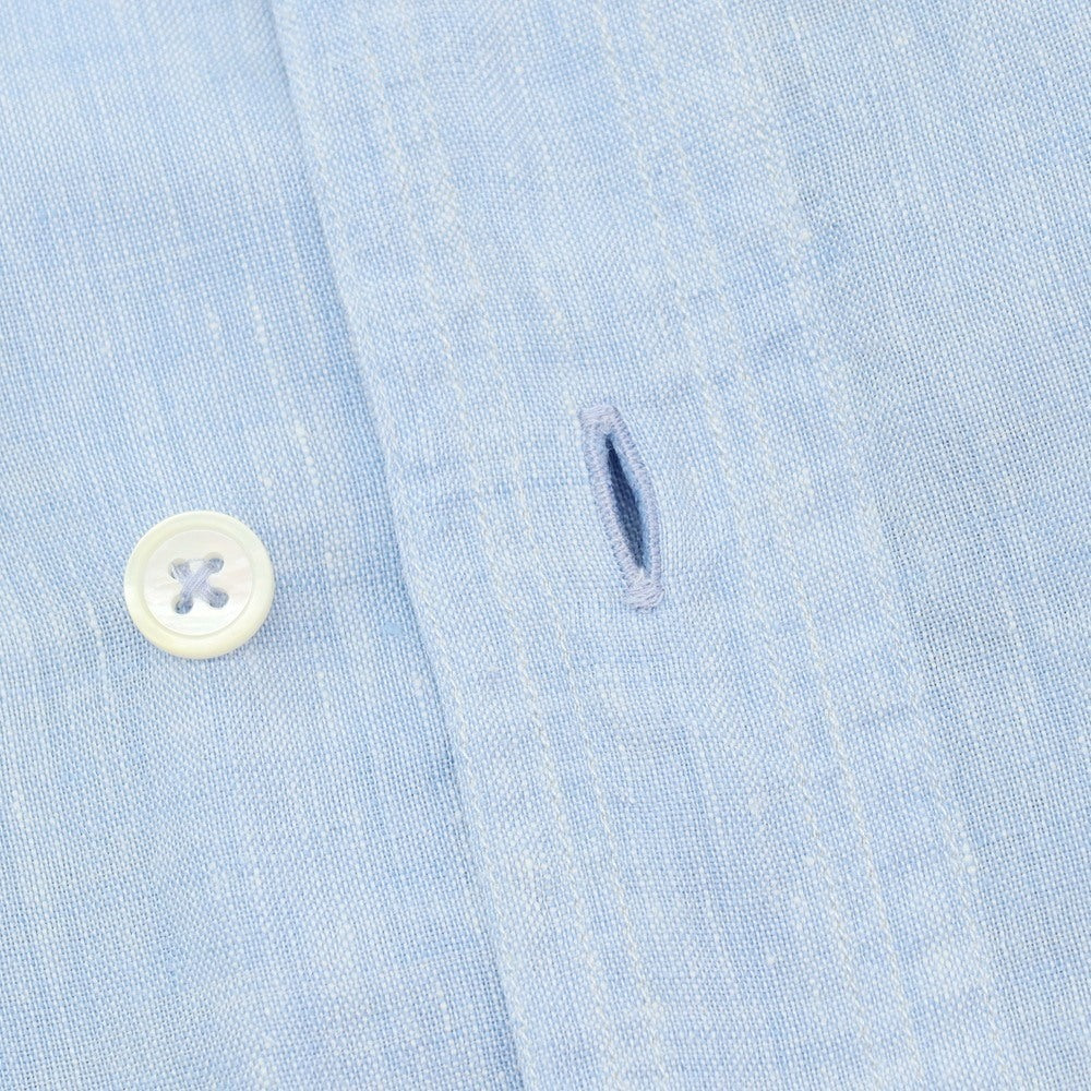 【SALE30%OFF/返品不可】【中古】ポールスミス Paul Smith リネン ショートカラー 半袖シャツ ライトブルー【 サイズＭ 】【 状態ランクC 】【 メンズ 】