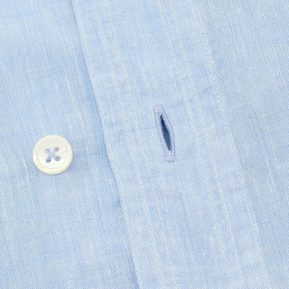 【SALE30%OFF/返品不可】【中古】ポールスミス Paul Smith リネン ショートカラー 半袖シャツ ライトブルー【 サイズＭ 】【 状態ランクC 】【 メンズ 】