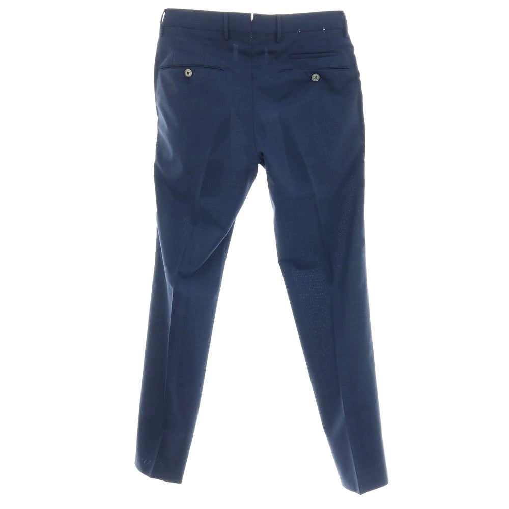 【中古】ピーティートリノ PT TORINO ウールポリエステルポリウレタン グレンチェック ドレススラックスパンツ ネイビー【サイズ44】【 状態ランクB 】【 メンズ 】