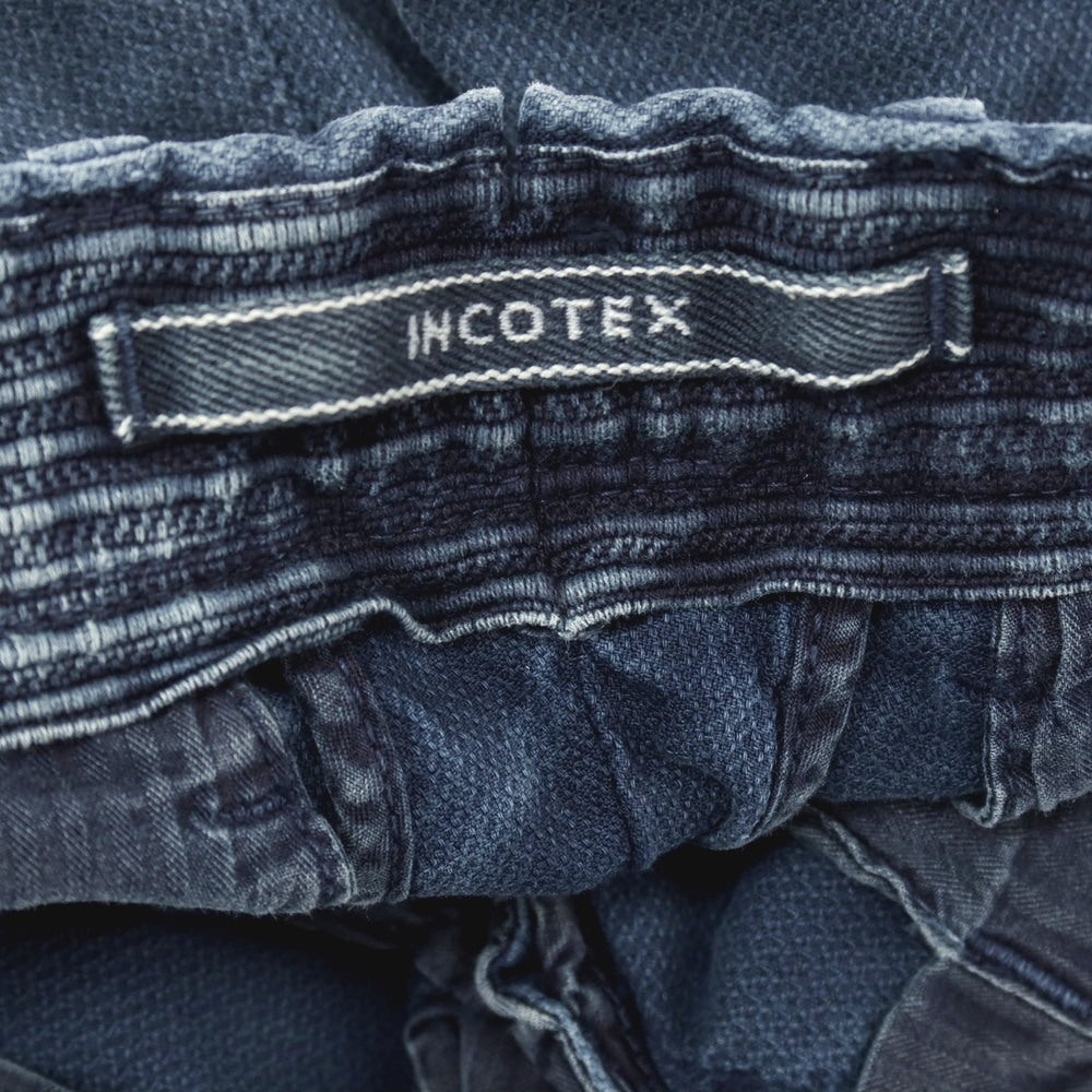 【中古】インコテックス INCOTEX ストレッチ コットン カジュアルスラックスパンツ ライトネイビー【サイズ30】【 状態ランクC 】【 メンズ 】