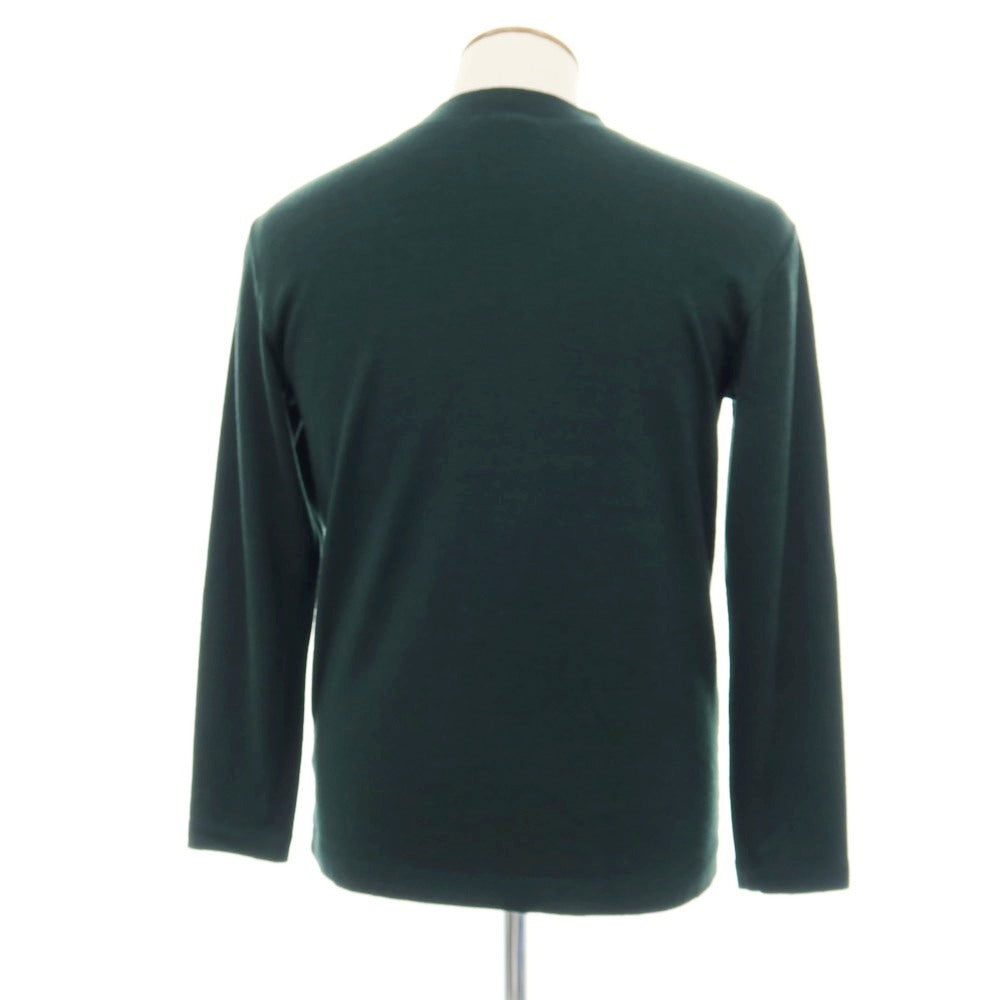 【中古】バーニーズニューヨーク BARNEYS NEWYORK ウール モックネック ニットソー ダークグリーン【サイズM】【 状態ランクB 】【 メンズ 】