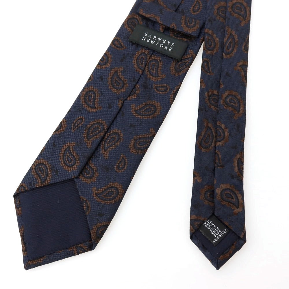 【SALE30%OFF/返品不可】【中古】バーニーズニューヨーク BARNEYS NEWYORK シルク ペイズリー柄ネクタイ ネイビー【 状態ランクB 】【 メンズ 】
