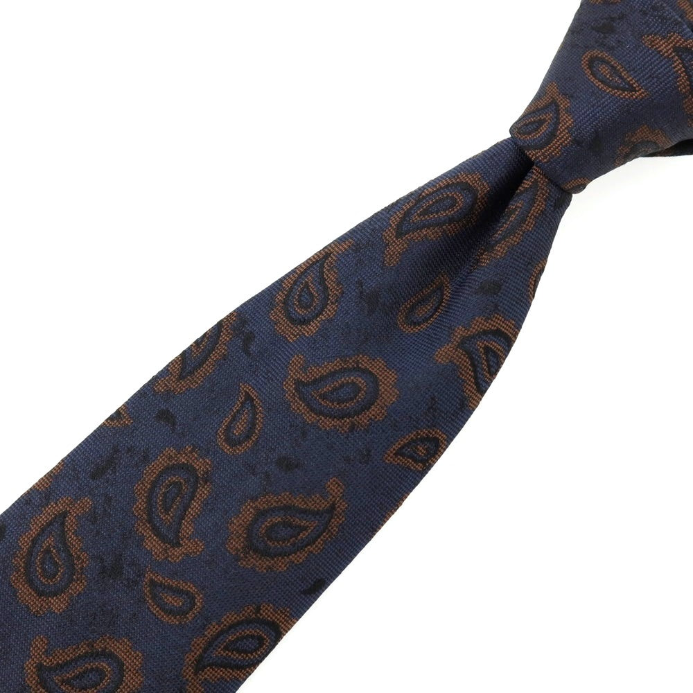【SALE30%OFF/返品不可】【中古】バーニーズニューヨーク BARNEYS NEWYORK シルク ペイズリー柄ネクタイ ネイビー【 状態ランクB 】【 メンズ 】