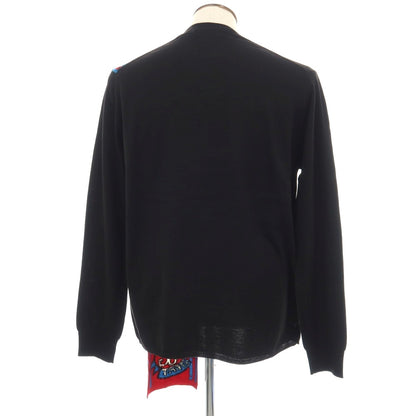 【中古】コムデギャルソンシャツ COMME des GARCONS SHIRT 2025年秋冬 アクリルウールナイロン クルーネック プルオーバーニット ブラック【サイズXL】【 状態ランクA 】【 メンズ 】