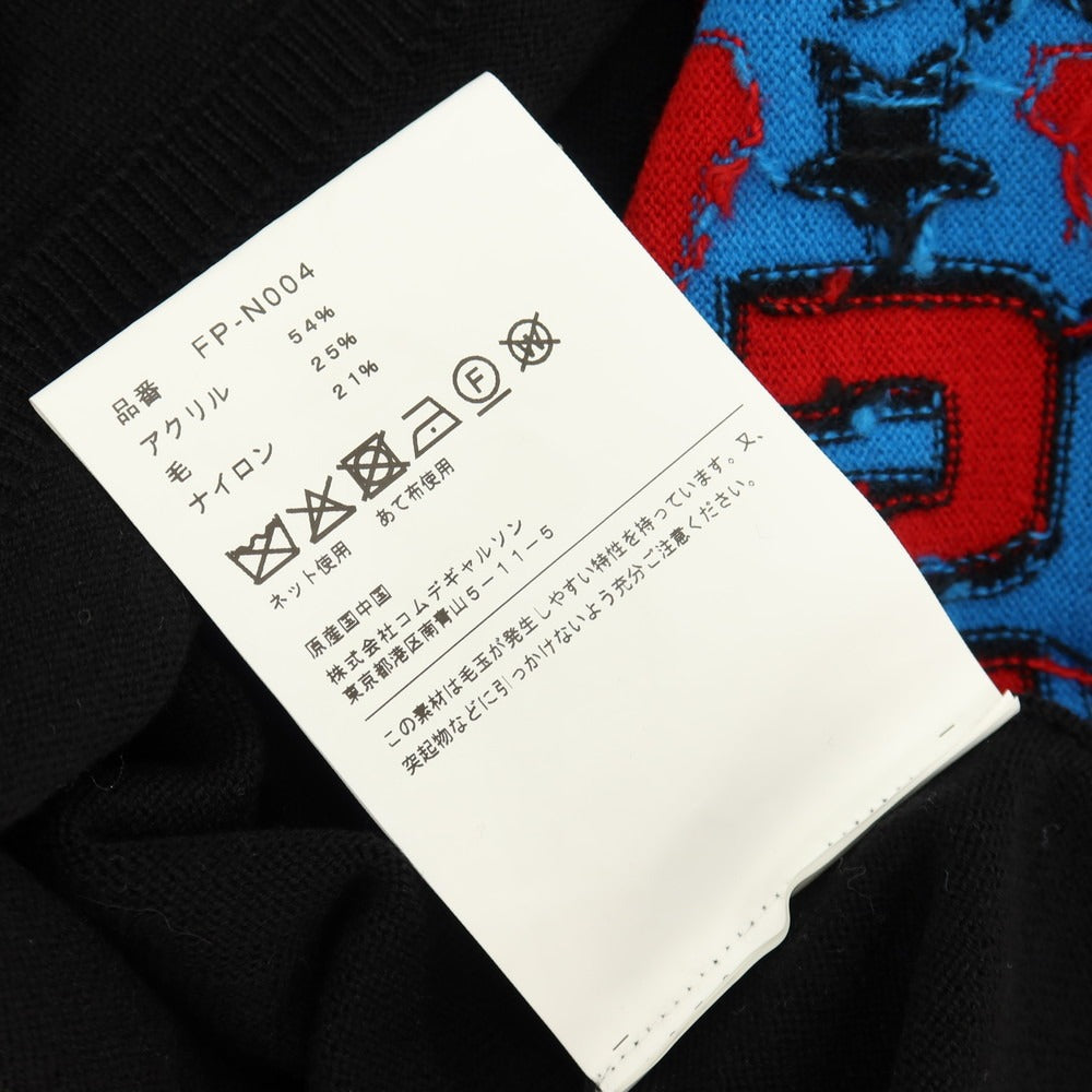 【中古】コムデギャルソンシャツ COMME des GARCONS SHIRT 2025年秋冬 アクリルウールナイロン クルーネック プルオーバーニット ブラック【サイズXL】【 状態ランクA 】【 メンズ 】