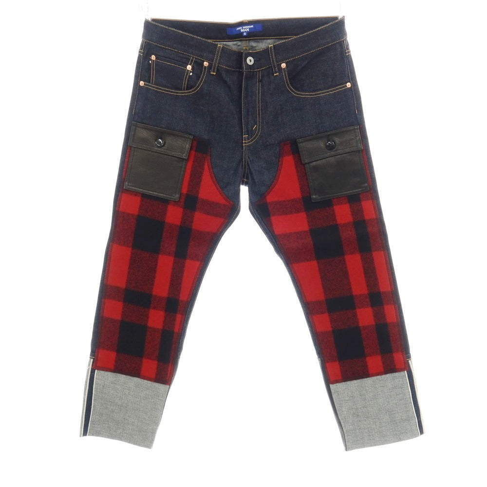 【中古】ジュンヤワタナベ マン JUNYA WATANABE MAN 2025年秋冬 コットン デニムパンツ ジーンズ ネイビーxレッド【サイズS】【 状態ランクA 】【 メンズ 】