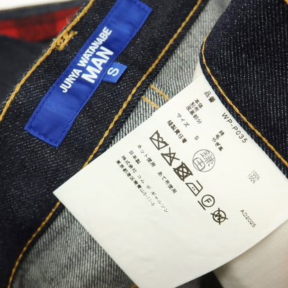 【中古】ジュンヤワタナベ マン JUNYA WATANABE MAN 2025年秋冬 コットン デニムパンツ ジーンズ ネイビーxレッド【サイズS】【 状態ランクA 】【 メンズ 】