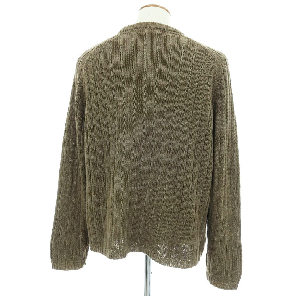 【中古】ウールリッチ WOOLRICH ラミーコットン クルーネック プルオーバーニット オリーブ【サイズM】【 状態ランクC 】【 メンズ 】