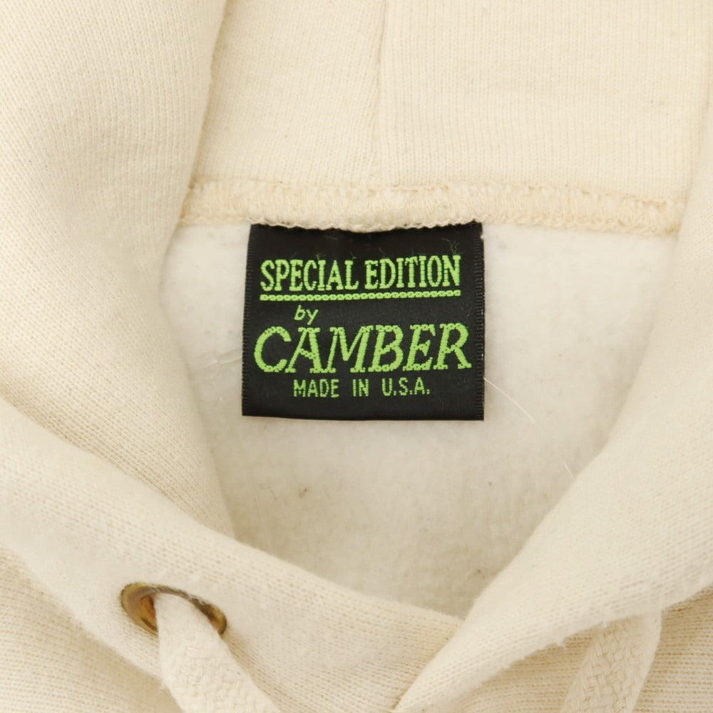 【中古】キャンバー CAMBER × Sneakersnstuff コットンポリエステル スウェット プルオーバー パーカー アイボリー【サイズM】【 状態ランクC 】【 メンズ 】