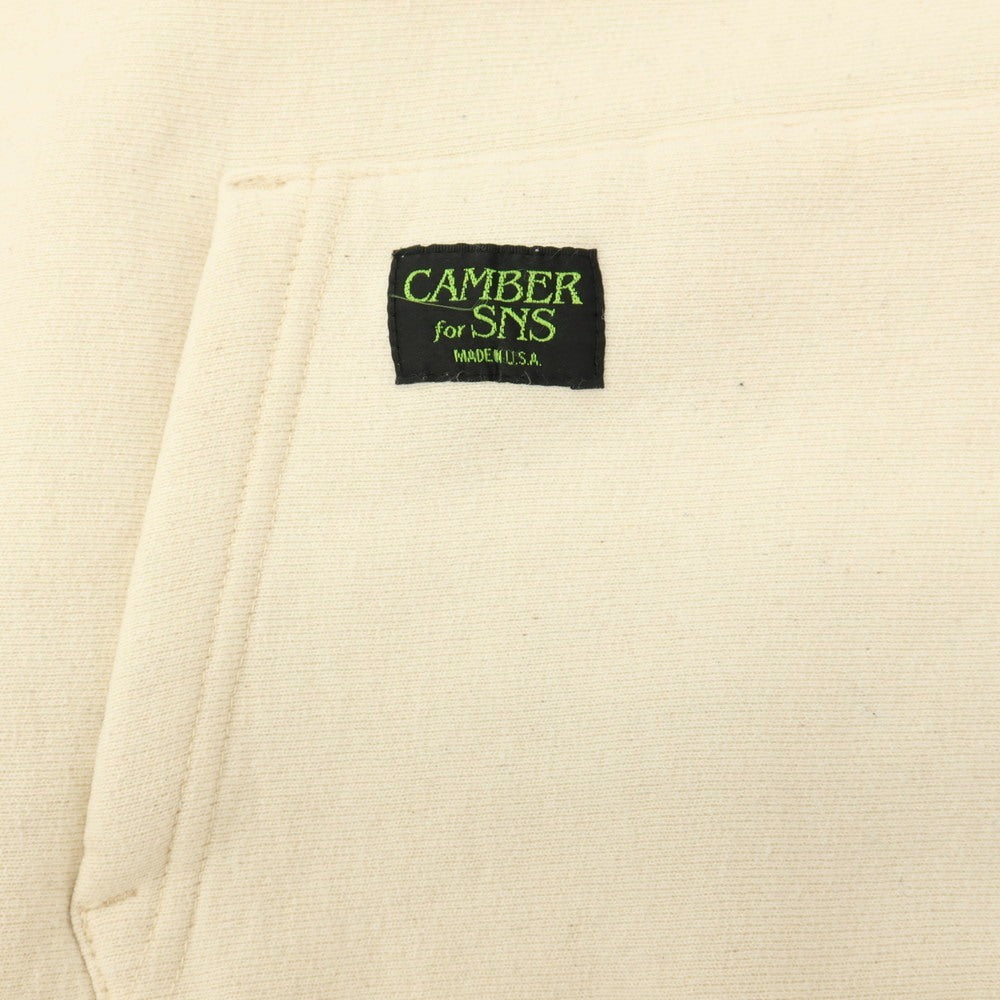 【中古】キャンバー CAMBER × Sneakersnstuff コットンポリエステル スウェット プルオーバー パーカー アイボリー【サイズM】【 状態ランクC 】【 メンズ 】