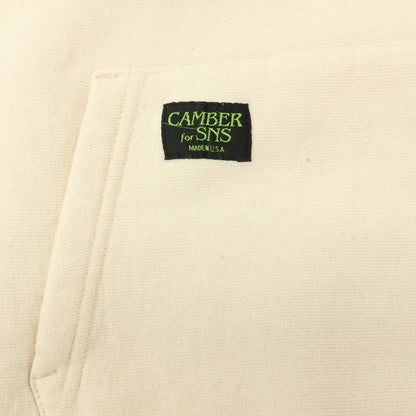 【中古】キャンバー CAMBER × Sneakersnstuff コットンポリエステル スウェット プルオーバー パーカー アイボリー【サイズM】【 状態ランクC 】【 メンズ 】