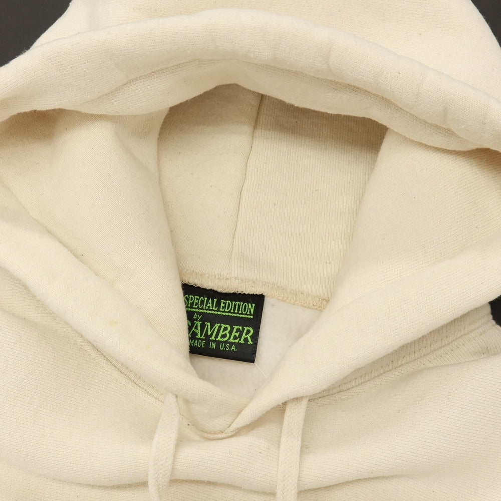 【中古】キャンバー CAMBER × Sneakersnstuff コットンポリエステル スウェット プルオーバー パーカー アイボリー【サイズM】【 状態ランクC 】【 メンズ 】