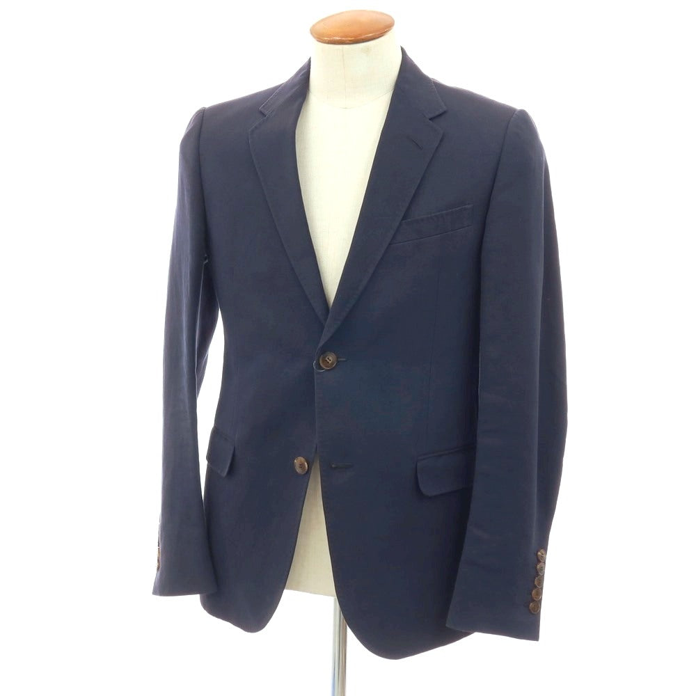 【中古】グッチ GUCCI コットンリネン 2B カジュアルジャケット ネイビー【サイズ46】【 状態ランクC 】【 メンズ 】