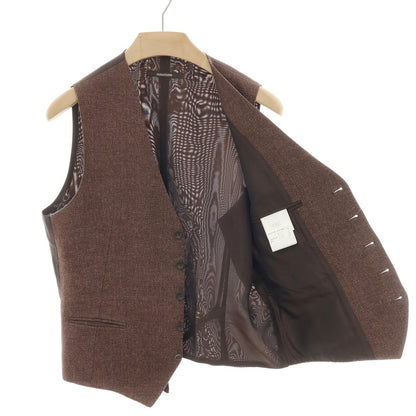 【SALE30%OFF/返品不可】【中古】タリアトーレ TAGLIATORE ヘンプウール ドレス系ジレ ベスト ブラウン【 サイズ48 】【 状態ランクC 】【 メンズ 】