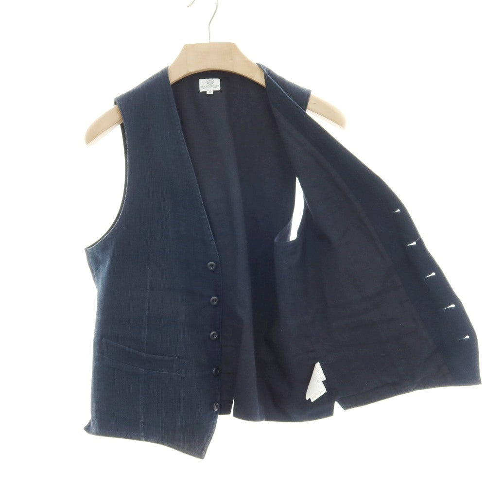 【SALE30%OFF/返品不可】【中古】ビームスハート BEAMS HEART コットンリネン カジュアル系ジレ ベスト ネイビー【 サイズ46 】【 状態ランクB 】【 メンズ 】