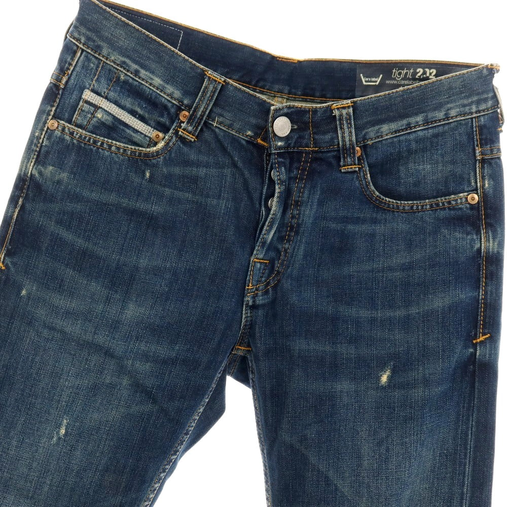 【中古】ケアレーベル Care label tight 202 コットン デニムパンツ ジーンズ ネイビー【サイズ31】【 状態ランクC 】【 メンズ 】