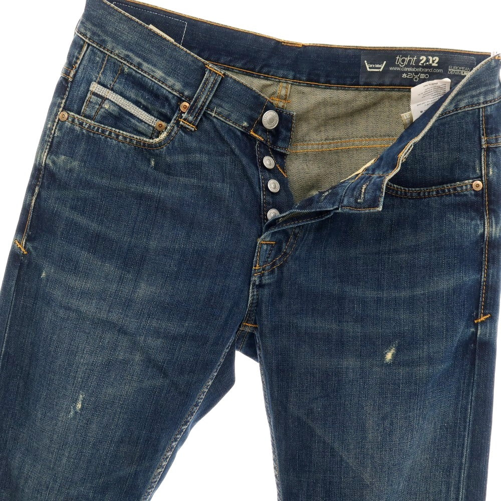 【中古】ケアレーベル Care label tight 202 コットン デニムパンツ ジーンズ ネイビー【サイズ31】【 状態ランクC 】【 メンズ 】