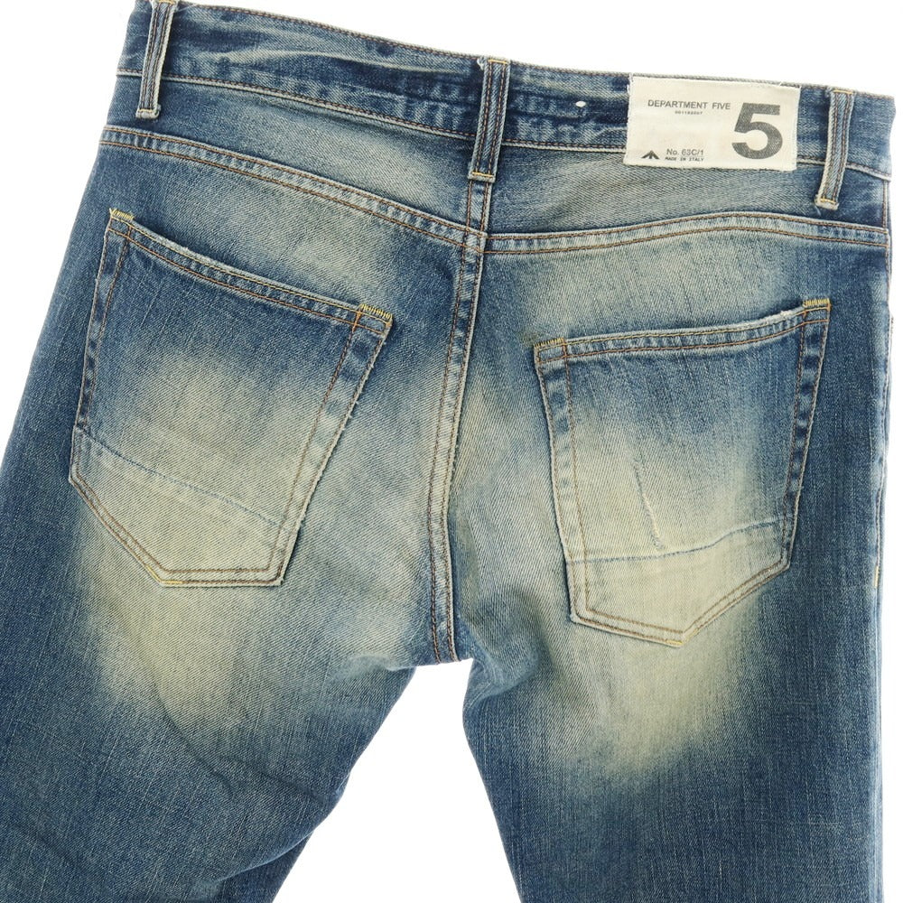 【中古】デパートメントファイブ Department5 ストレッチ コットン デニムパンツ ジーンズ ネイビー【サイズ31】【 状態ランクC 】【 メンズ 】