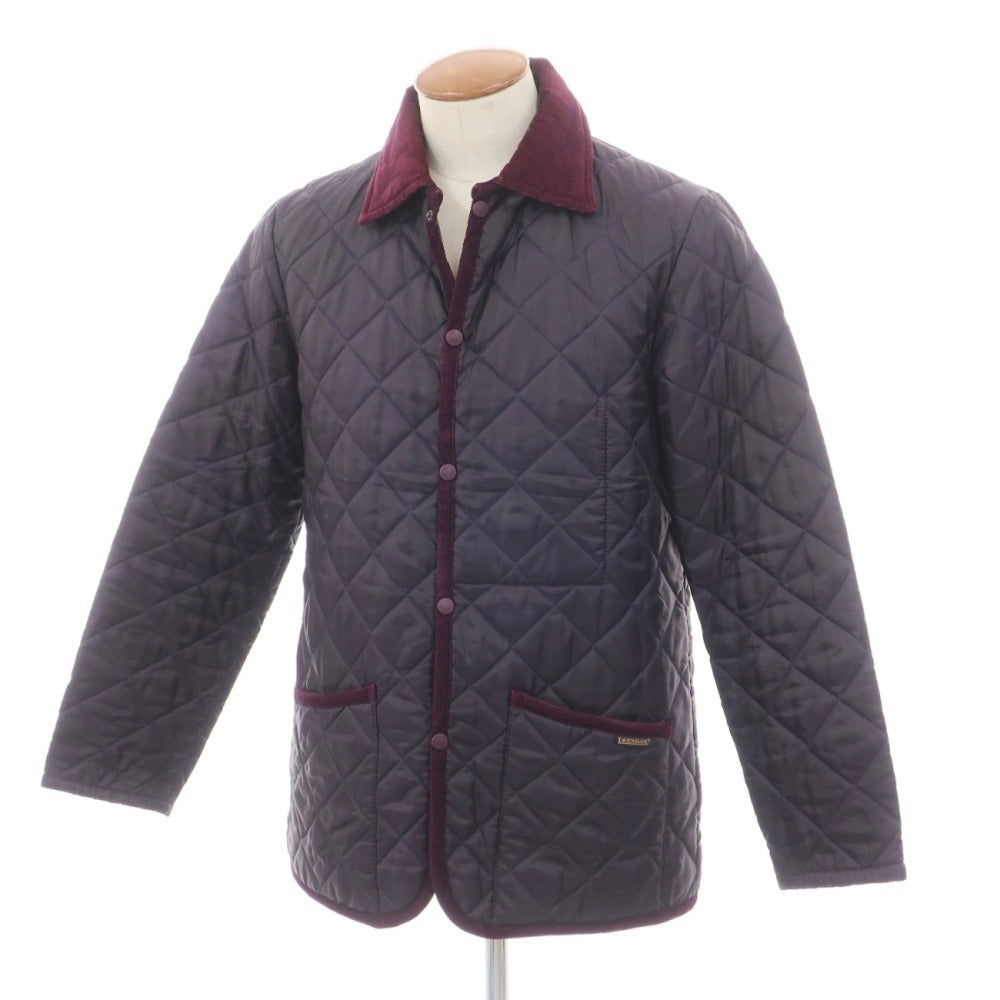 【中古】ラベンハム LAVENHAM ポリエステエル 中綿入り キルティングブルゾン ダークパープル【サイズ36】【 状態ランクC 】【 メンズ 】