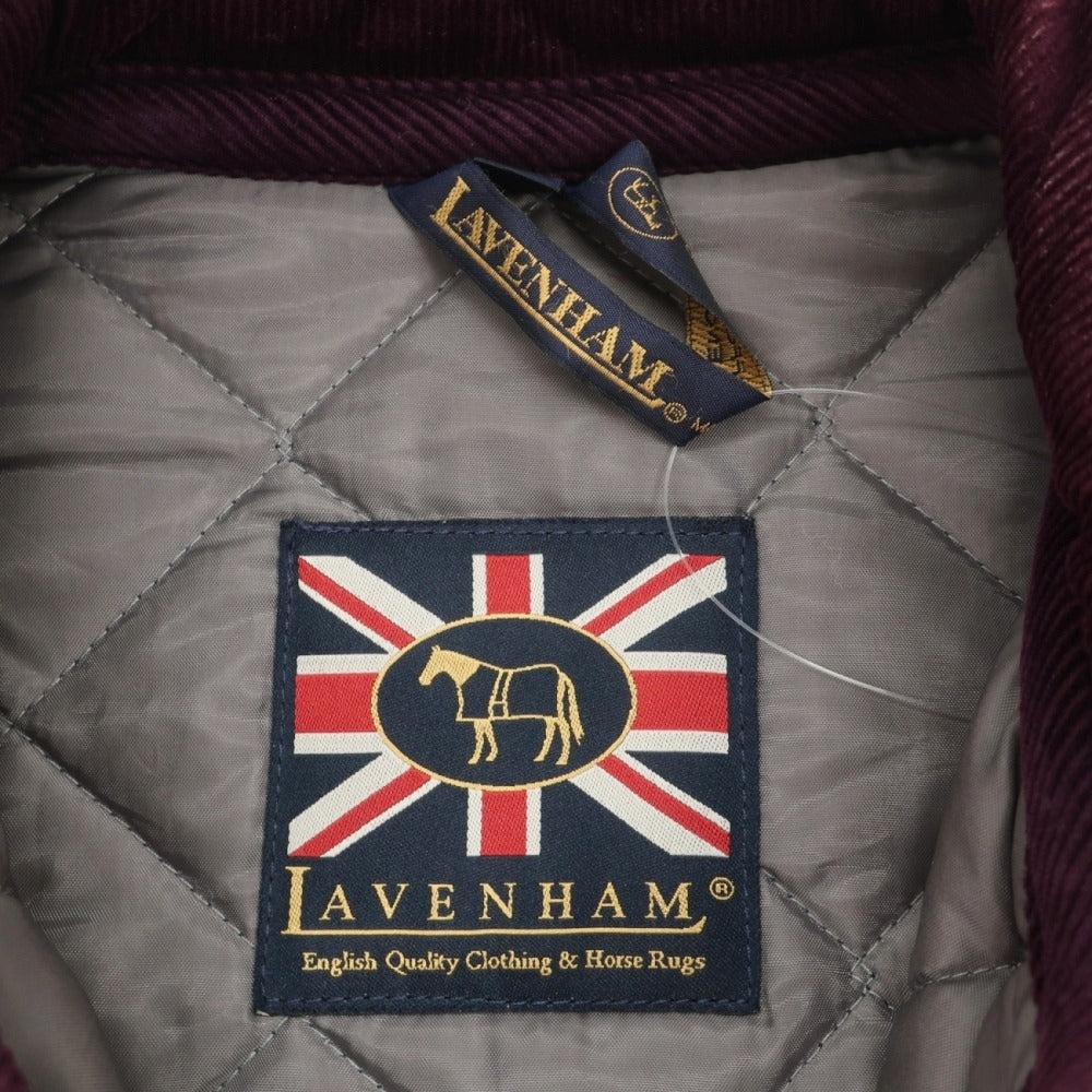 【中古】ラベンハム LAVENHAM ポリエステエル 中綿入り キルティングブルゾン ダークパープル【サイズ36】【 状態ランクC 】【 メンズ 】