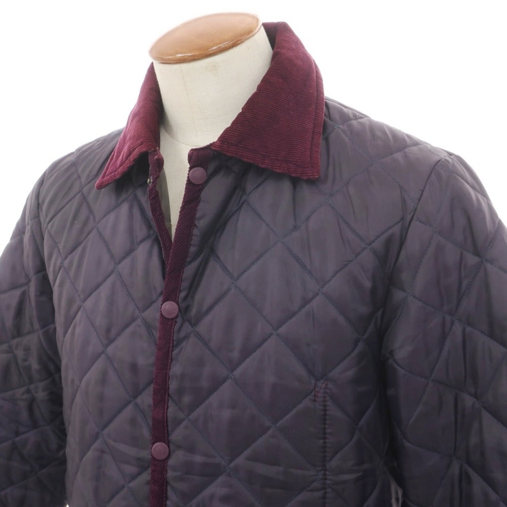 【中古】ラベンハム LAVENHAM ポリエステエル 中綿入り キルティングブルゾン ダークパープル【サイズ36】【 状態ランクC 】【 メンズ 】