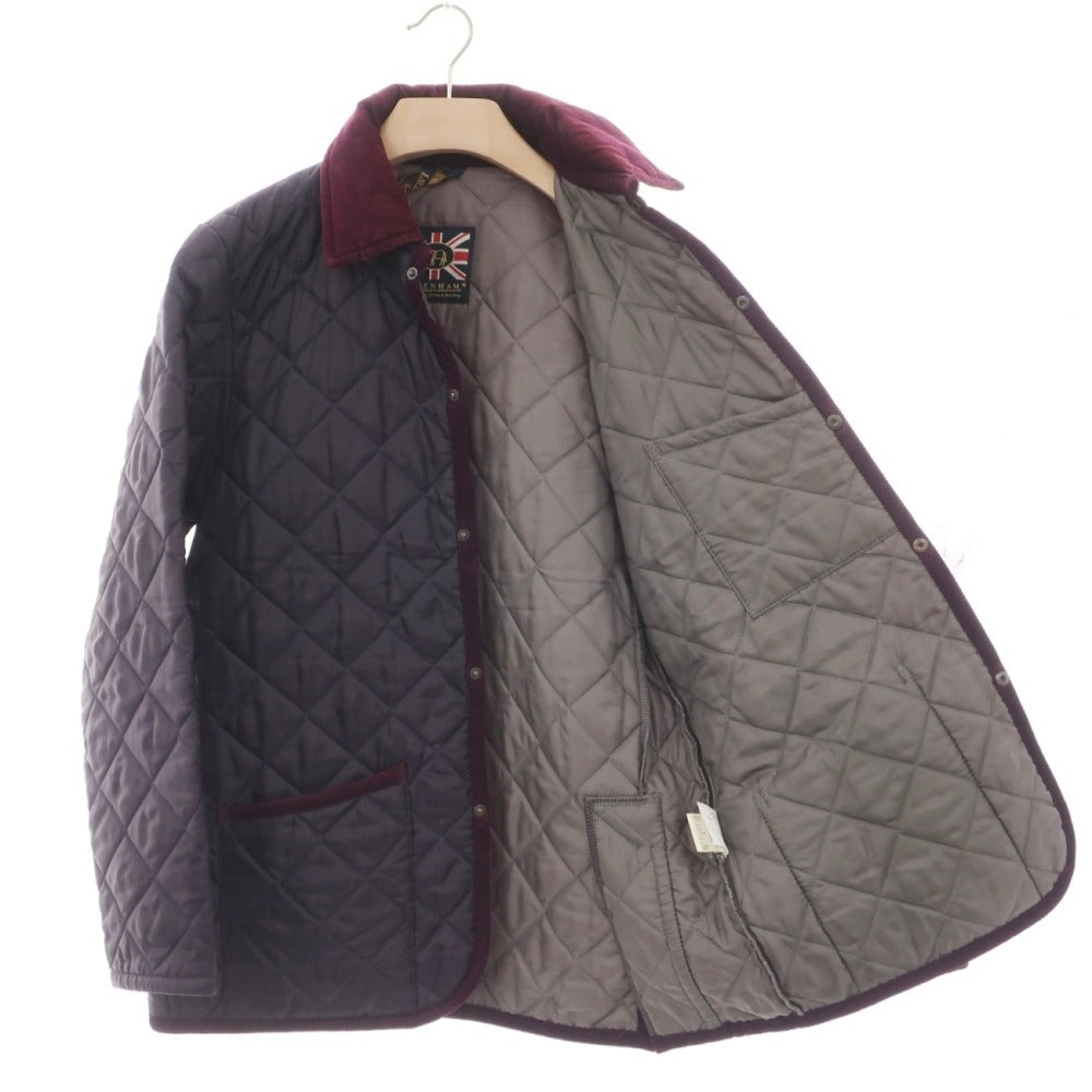 【中古】ラベンハム LAVENHAM ポリエステエル 中綿入り キルティングブルゾン ダークパープル【サイズ36】【 状態ランクC 】【 メンズ 】