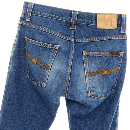 【中古】ヌーディージーンズ Nudie Jeans コットン デニムパンツ ジーンズ ブルー【サイズ30】【 状態ランクB 】【 メンズ 】