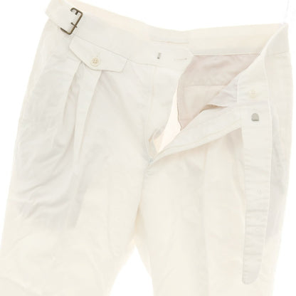 【SALE30%OFF/返品不可】【中古】エトネ ETONNE コットンリネン カジュアルスラックスパンツ ホワイト【 サイズM 】【 状態ランクC 】【 メンズ 】