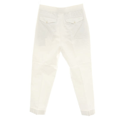 【SALE30%OFF/返品不可】【中古】エトネ ETONNE コットンリネン カジュアルスラックスパンツ ホワイト【 サイズM 】【 状態ランクC 】【 メンズ 】