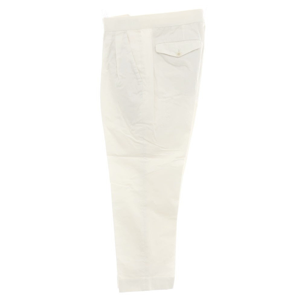 【SALE30%OFF/返品不可】【中古】エトネ ETONNE コットンリネン カジュアルスラックスパンツ ホワイト【 サイズM 】【 状態ランクC 】【 メンズ 】