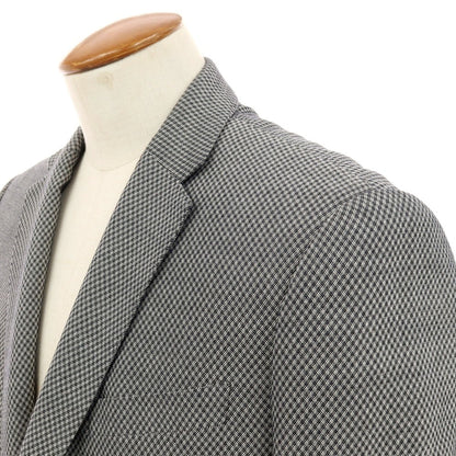 【中古】エンポリオ アルマーニ EMPORIO ARMANI M LINE レーヨンウールポリエステル チェック テーラードジャケット グレーxブラック【サイズ48】【 状態ランクC 】【 メンズ 】