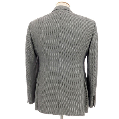【中古】エンポリオ アルマーニ EMPORIO ARMANI M LINE レーヨンウールポリエステル チェック テーラードジャケット グレーxブラック【サイズ48】【 状態ランクC 】【 メンズ 】